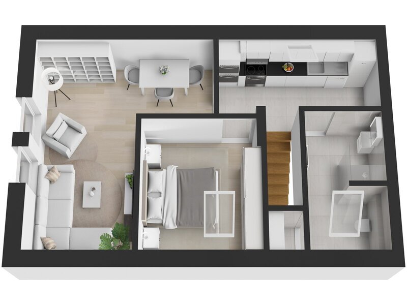 Nový byt 2+1, 60 m², parkování u domu, klidná lokalita Zlín – Příluky