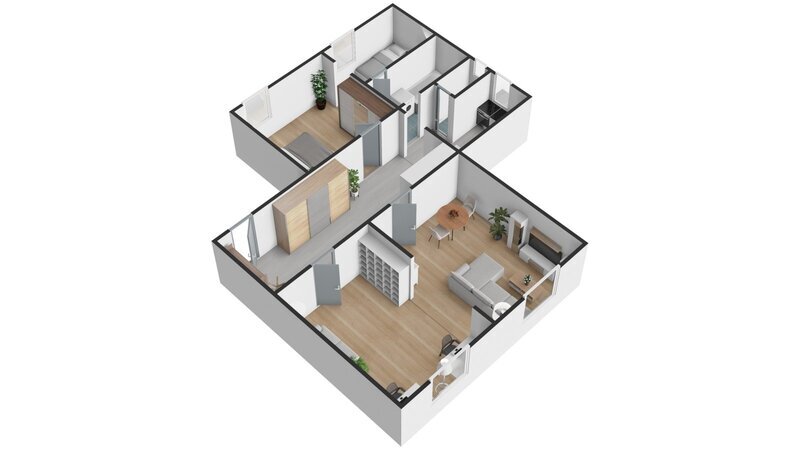 Pronájem prostorného bytu 3+kk, 95 m², přímo na náměstí Míru ve Zlíně