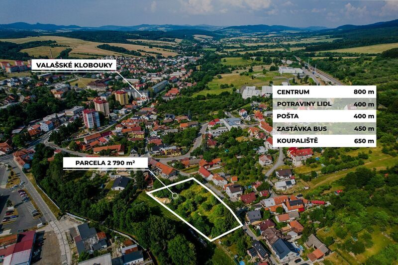 Stavební pozemek 2 790 m² | Valašské Klobouky | Výjimečný prostor pro rodinnou vilu i investici